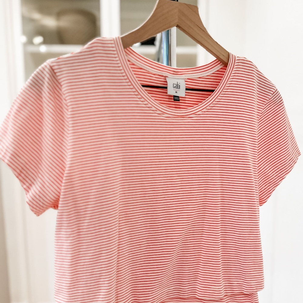 Cabi New Flex Tee Cropped built in tank